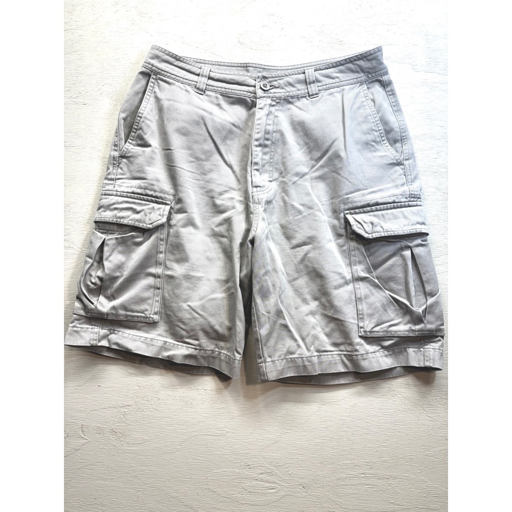 Vintage Field Gear Men's 33 Khaki Cargo Shorts Outdoor Utility Casual Streetcore